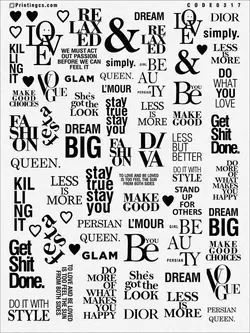 ترانسفر مدل نوشته انگلیسی کد 317