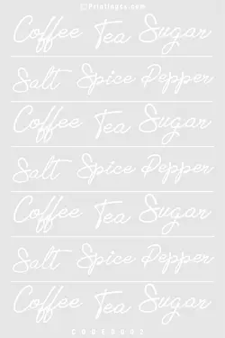 عکسبرگردان کوره ای (ترانسفر گرم) مدل ادویه کد ۲ سفید