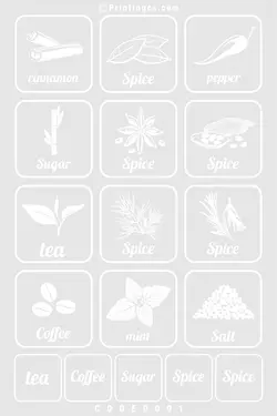 عکسبرگردان کوره ای (ترانسفر گرم) مدل ادویه کد ۱ سفید