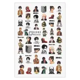 برچسب لنز ناخن مدل انیمه اتک آن تایتان کد 242