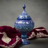 شکلات خوری مینا کاری 27 سانتی (قندان) گز خوری و صنایع دستی پذیرایی و دکوری
