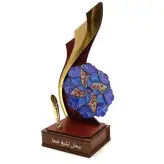 تندیس مناسبتی و یا لوح تقدیر و هدیه ارگانی و تبلیغاتی صنایع دستی سایروس تندیس مینا کاری و جا قلمی