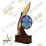تندیس مناسبتی و یا لوح تقدیر و هدیه ارگانی و تبلیغاتی صنایع دستی سایروس تندیس مینا کاری و جا قلمی