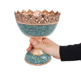 ست هفت سین فیروزه کوبی هفت سین عید نوروز مس و فیروزه کوبی نیشابور ست هفت سین صنایع دستی سایروس