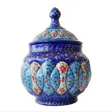 قندان مینا کاری 15 سانتی و شکلات خوری و گز خوری