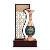 تندیس گلدان 20 مس و پرداز یا نماد و یاد بود و دکوری و کادویی و هدیه برای تبلیغات و ارگان و مناسبتی صنایع دستی تندیس