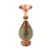 پک ست هدیه صنایع دستی گلدان مس و خاتم و ترمه و جعبه جیر برای کادویی و هدیه برای تبلیغات و ارگان و سازمان ها