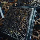 جا سیگاری قلم زنی جای سیگاری مردانه مناسب هدیه مردانه جا سیگاری و جای کارتی و کیف پول قلم زنی صنایع دستی سایروس