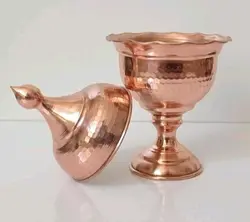 قندان پایه دار مسی