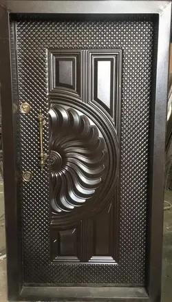 درب ضد سرقت روکش فلزی طرح گل برجسته