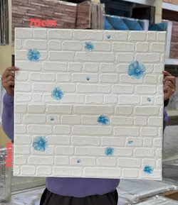 دیوار پوش فومی پشت چسب دار ۷۰×۷۷ وارداتی طرح آنتیک۶ میل