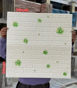 دیوار پوش فومی طرح گل وارداتی 70*70 پشت چسب دار