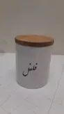 ست بانکه سرامیکی و استند چوبی مدل 054