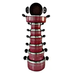 سرویس قابلمه و ماهیتابه 14 پارچه گرانیتی نچسب طرح چدن سهند sahand