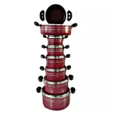 سرویس قابلمه و ماهیتابه 14 پارچه گرانیتی نچسب طرح چدن سهند sahand