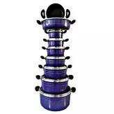 سرویس قابلمه و ماهیتابه 14 پارچه گرانیتی نچسب طرح چدن سهند sahand