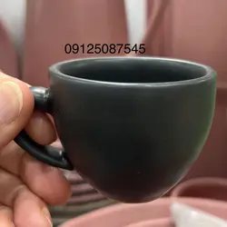 فنجان نعلبکی قهوه خوری طرح مات