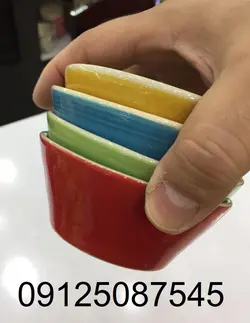 کاسه ماست رنگی دوریکا طرح تکرنگ