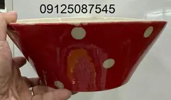 کاسه سالاد بزرگ دوریکا طرح خالدار قرمز