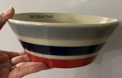 کاسه سالاد کوچک دوریکا طرح قرمز طوسی سورمه ای
