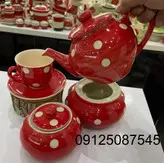 قوری تکی دوریکا طرح قرمز خالدار
