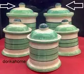 بانکه دوریکا سایز بزرگ طرح سبز پسته ای