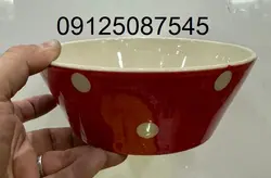 کاسه سالاد کوچک دوریکا طرح قرمز خالدار