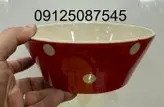 کاسه سالاد کوچک دوریکا طرح قرمز خالدار