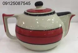 قوری تکی دوریکا طرح قرمز مشکی