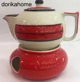 قوری تکی دوریکا طرح قرمز مشکی
