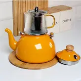 کتری لعابی طرح انگلیش هوم