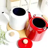 کتری لعابی دسته بامبو