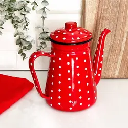 قوری یا کتری بلند لعابی خالخالی