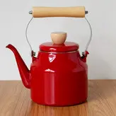 کتری لعابی دسته بامبو