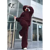 ست هودی و شلوار بگ گشاد دورس تو کرکی فری سایز ۳۶ تا ۴۴