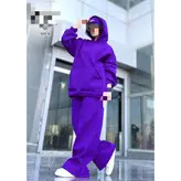 ست هودی و شلوار بگ گشاد دورس تو کرکی فری سایز ۳۶ تا ۴۴