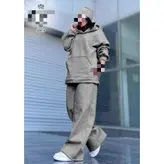 ست هودی و شلوار بگ گشاد دورس تو کرکی فری سایز ۳۶ تا ۴۴