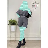 سرهمی شورتکی کرپ مازراتی فری سایز ۳۶ تا ۴۲ به همراه کمربند