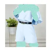 سرهمی شورتکی کرپ مازراتی فری سایز ۳۶ تا ۴۲ به همراه کمربند