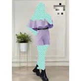 سرهمی شورتکی کرپ مازراتی فری سایز ۳۶ تا ۴۲ به همراه کمربند