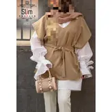 ست ۴ تیکه شومیز وست شلوار و کمربند فری سایز ۳۸ تا ۴۴