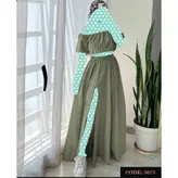 ست کراپ تاپ نیمتنه و دامن لنین فری سایز ۳۶ تا ۴۴ به ۴۶ جذب