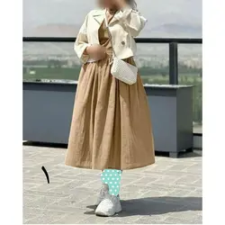 ست سه تیکه تاپ کراپ نیمتنه و دامن و کت فری سایز ۳۶ تا ۴۴