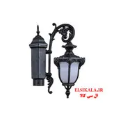 چراغ محوطه تک شعله مشکی مدل صدف
