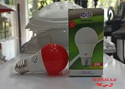 لامپ 9 وات قرمز سبز آبی کم مصرف گارانتی دارد