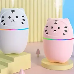 دستگاه بخور سرد مینی چراغ دار گنجایش 220 میلی لیتر  Humidifier H2O طرح گربه