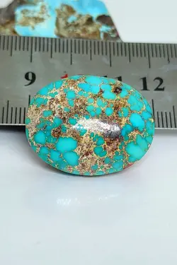 سنگ کلکسیونی و بسیار زیبای نیشابوری، بسیار خوش رنگ و خوش نقش و نگار، مدالی و گوشتی، مناسب برای انگشتر مردانه و مدال فاخر، اصل نیشابور، زنده و طبیعی.