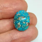 سنگ کلکسیونی خاص و بی نظیر فیروزه نیشابوری، بسیار کمیاب و فاخر، عجمی رگه دار، خالص و دو رو جلا، بهترین گزینه برای کار روی طلا ، اصل نیشابور، زنده و طبیعی.