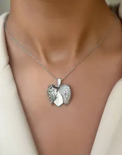 گردنبند استیل طرح قلب، گردنبند استیل شیک و زیبا،گردنبند استیل ، گردنبند، اکسسوری، بدلیجات