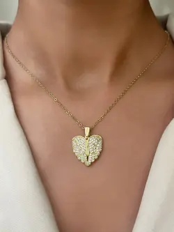 گردنبند استیل طرح قلب، گردنبند استیل شیک و زیبا،گردنبند استیل ، گردنبند، اکسسوری، بدلیجات